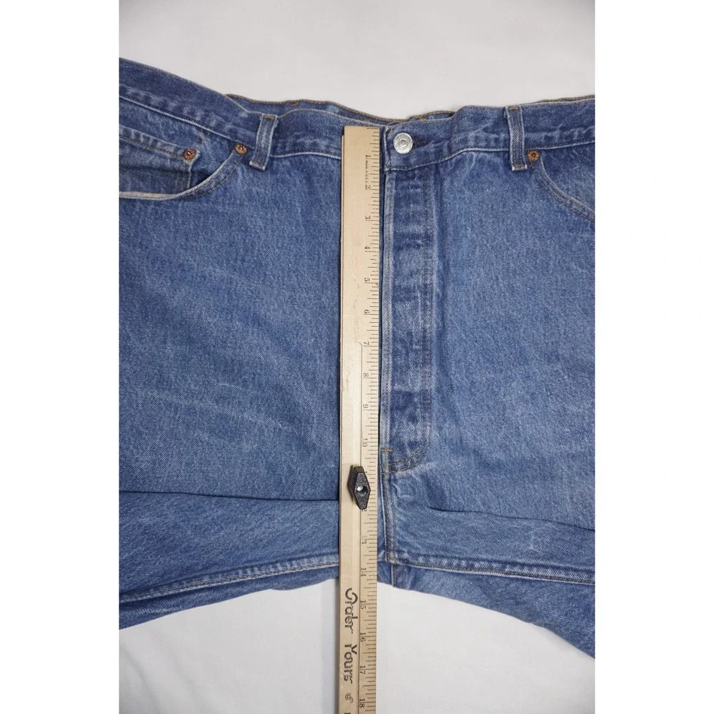 Levi's 46x36 501 Blue Cotton Denim Straight Leg Jeans Made In USA